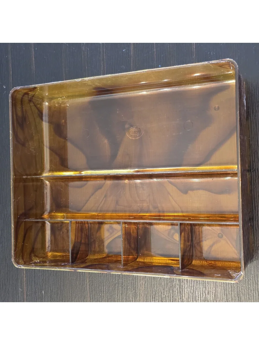 Vintage Tortoise Goody Handi-Tray All Purpose Make Up Caddy Vanity Organizer EUC
